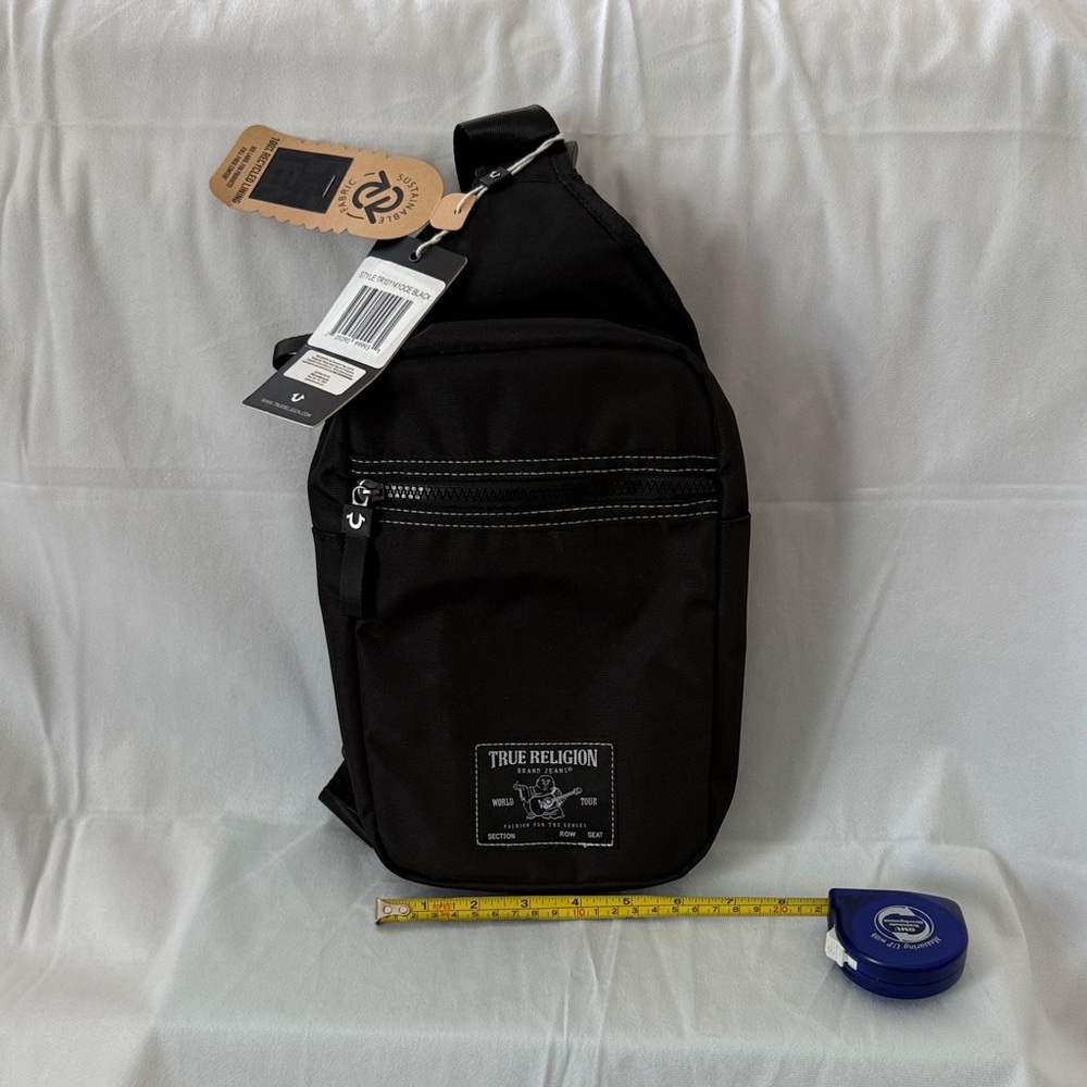 True Religion Men's Black Belt Bag